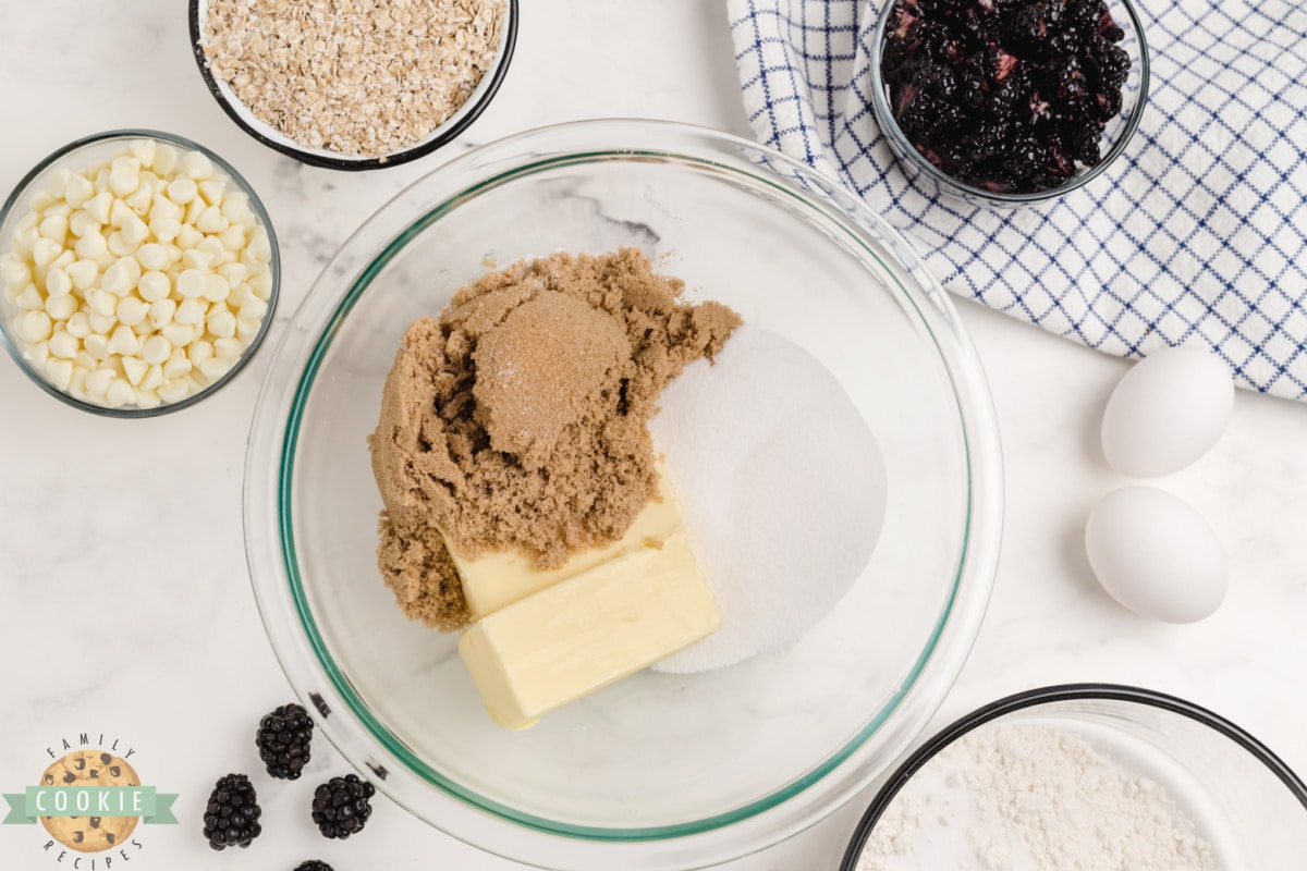 Ingredients in Blackberry Oatmeal Cookies