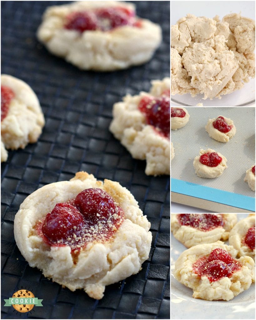 Step-by-step photos and instructions on how to make Cherry Cheesecake Cookies.