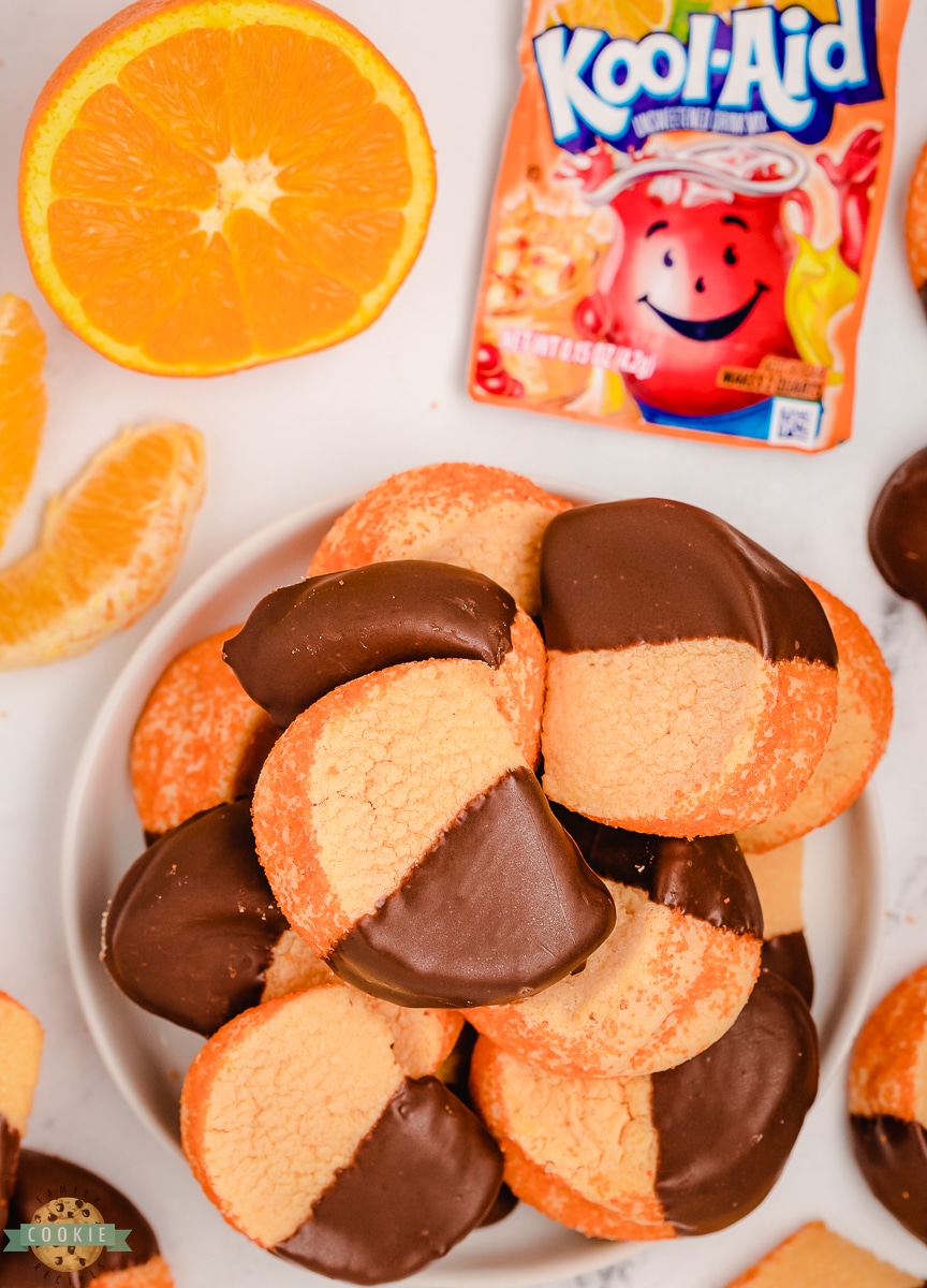 orange slice cookies dipped in chocolate