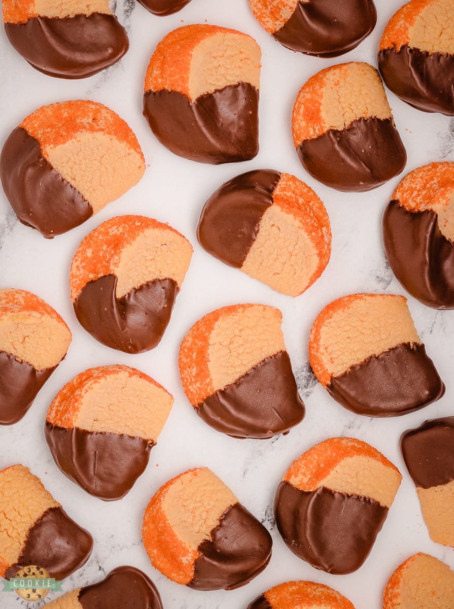 chocolate dipped orange cookies