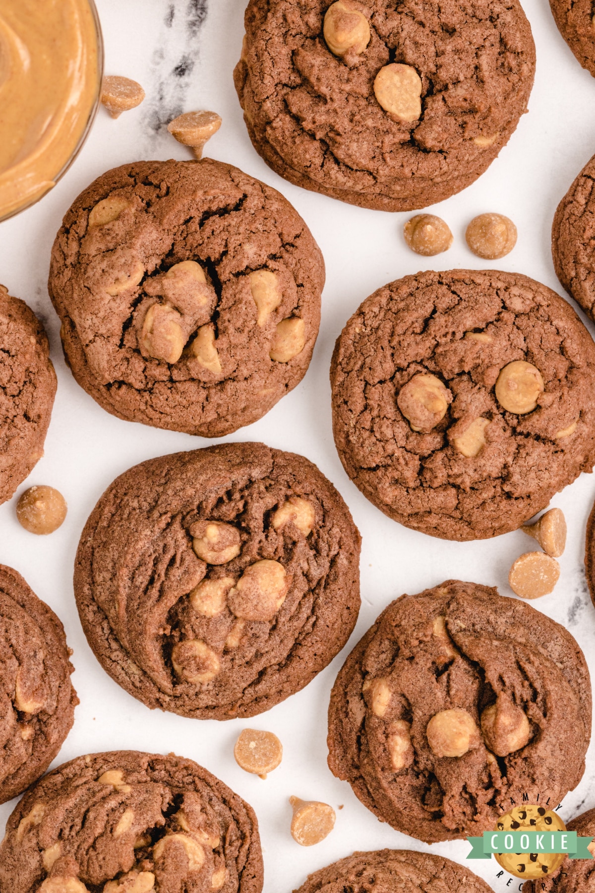 Chocolate cookies with Reese's peanut butter chips