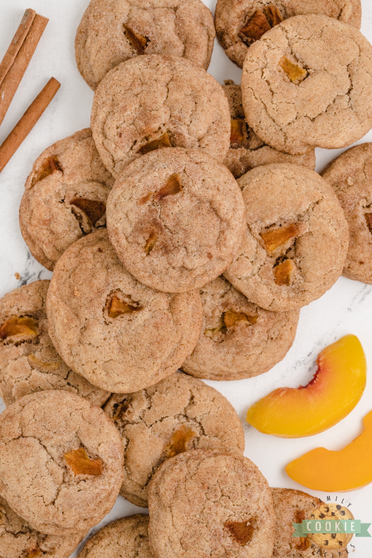 Cookies made with fresh peaches