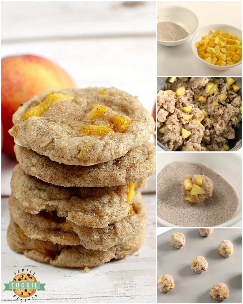 Step-by-step instructions on how to make Peach Snickerdoodles.