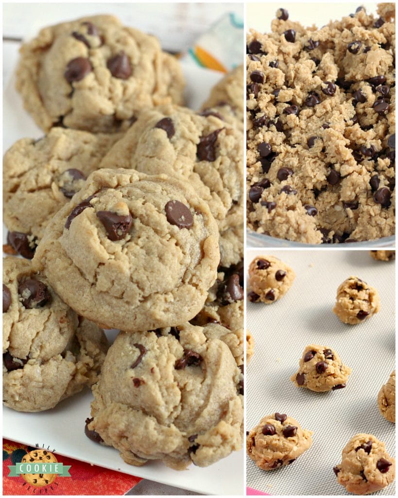 Step-by-step photos on how to make Peanut Butter Oatmeal Chocolate Chip Cookies.