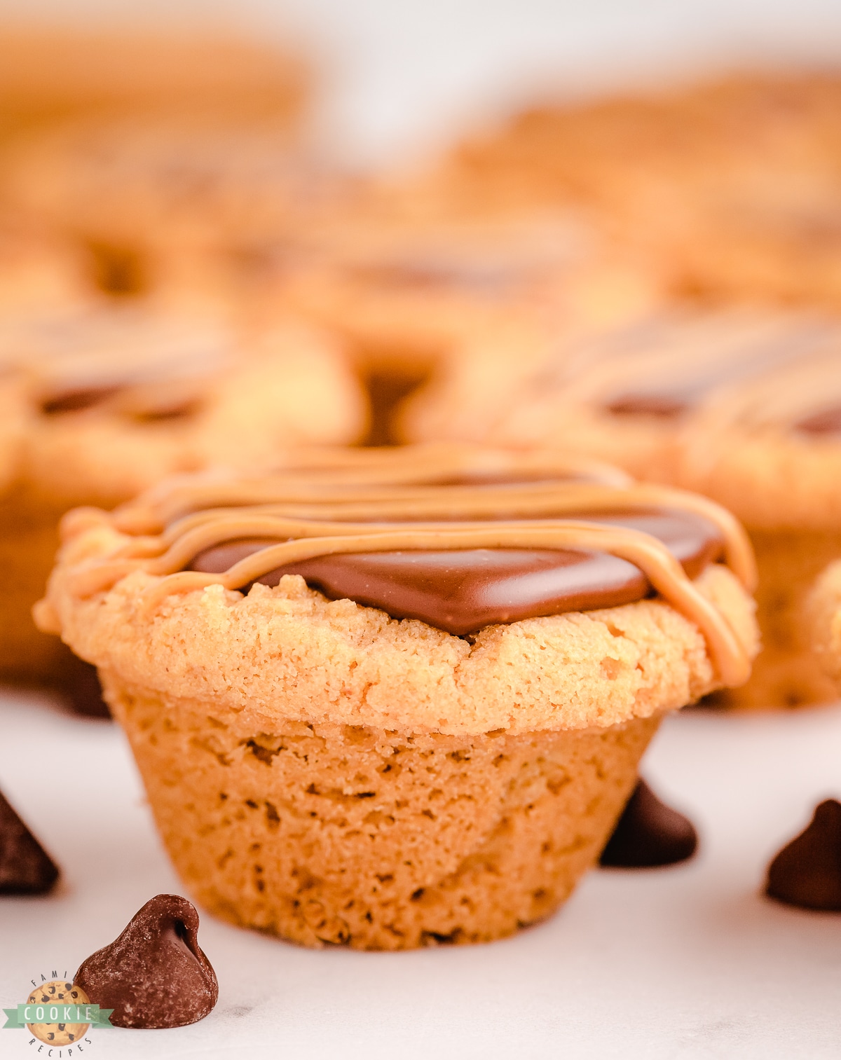 peanut butter cookies with a fudge filling