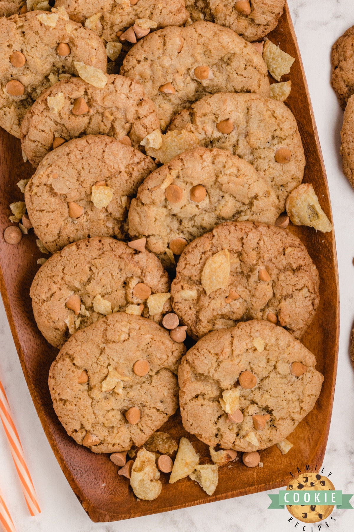 tray of potato chip cookies