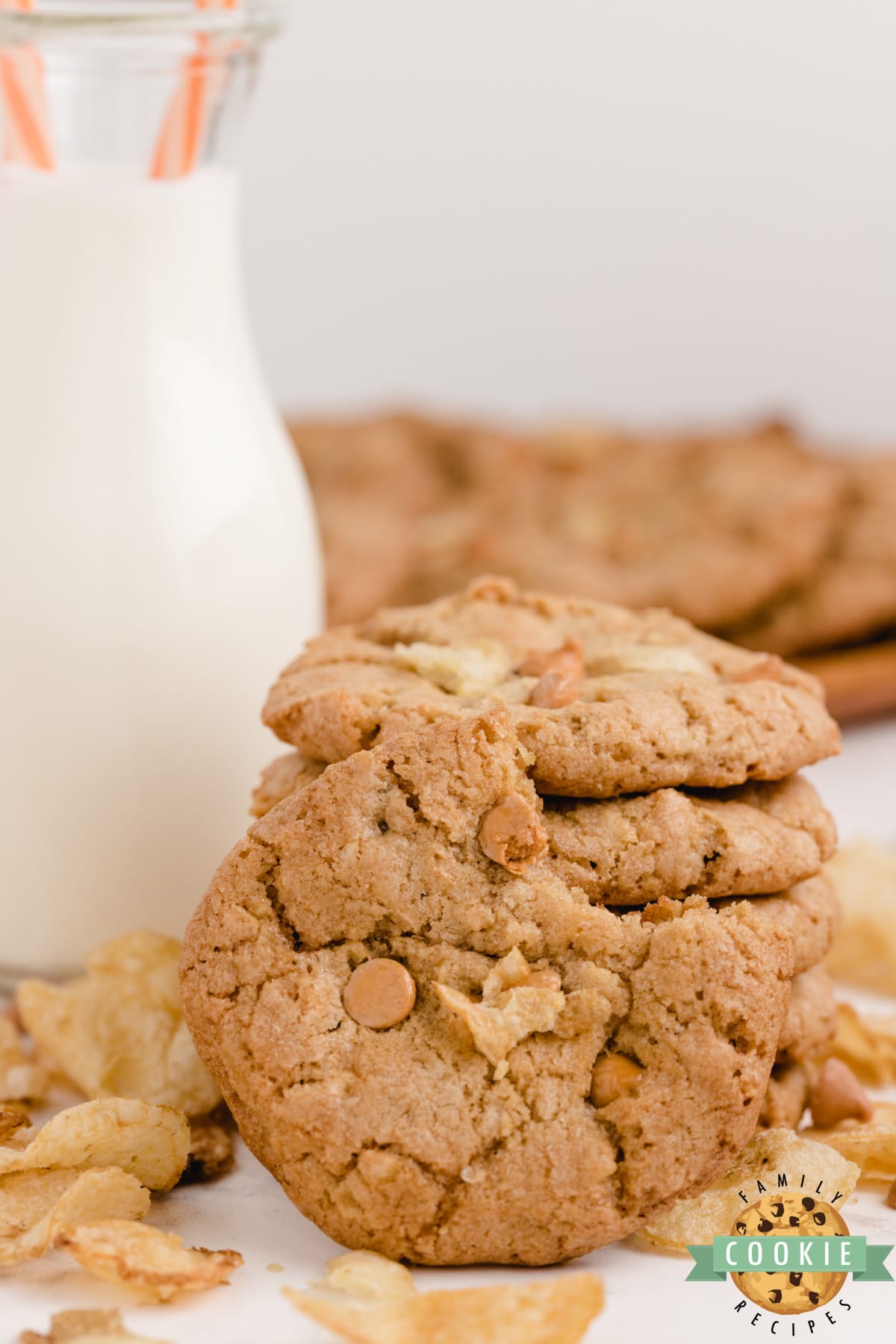 Potato Chip Cookies are the perfect combination of salty and sweet! The butterscotch chips and potato chips pair together so well in these cookies!