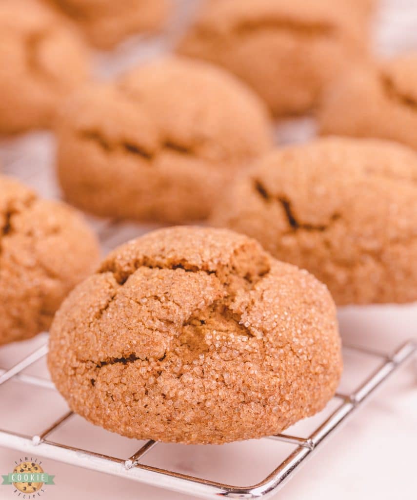 pumpkin ginger cookie on a cooling rack