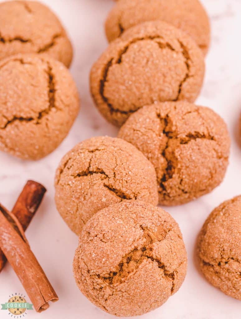 batch of pumpkin gingersnap cookies