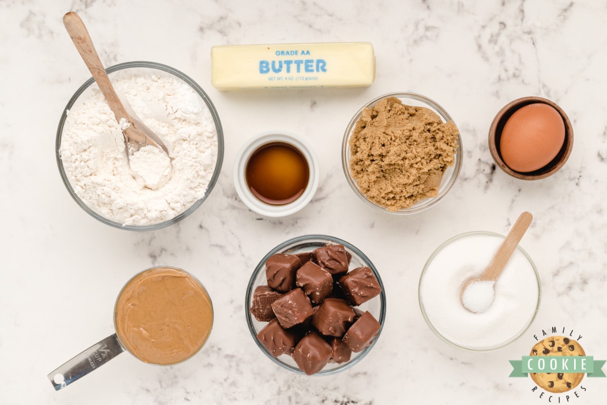 Ingredients in Snickers Peanut Butter Cookies