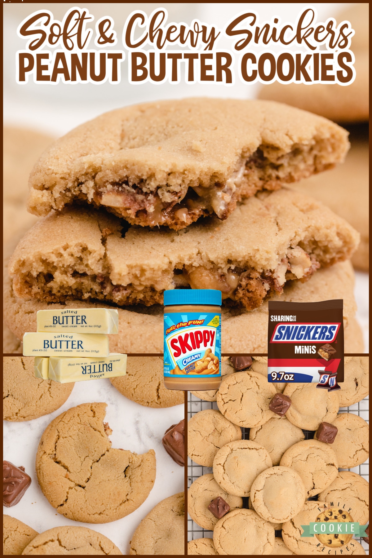 Snickers Peanut Butter Cookies