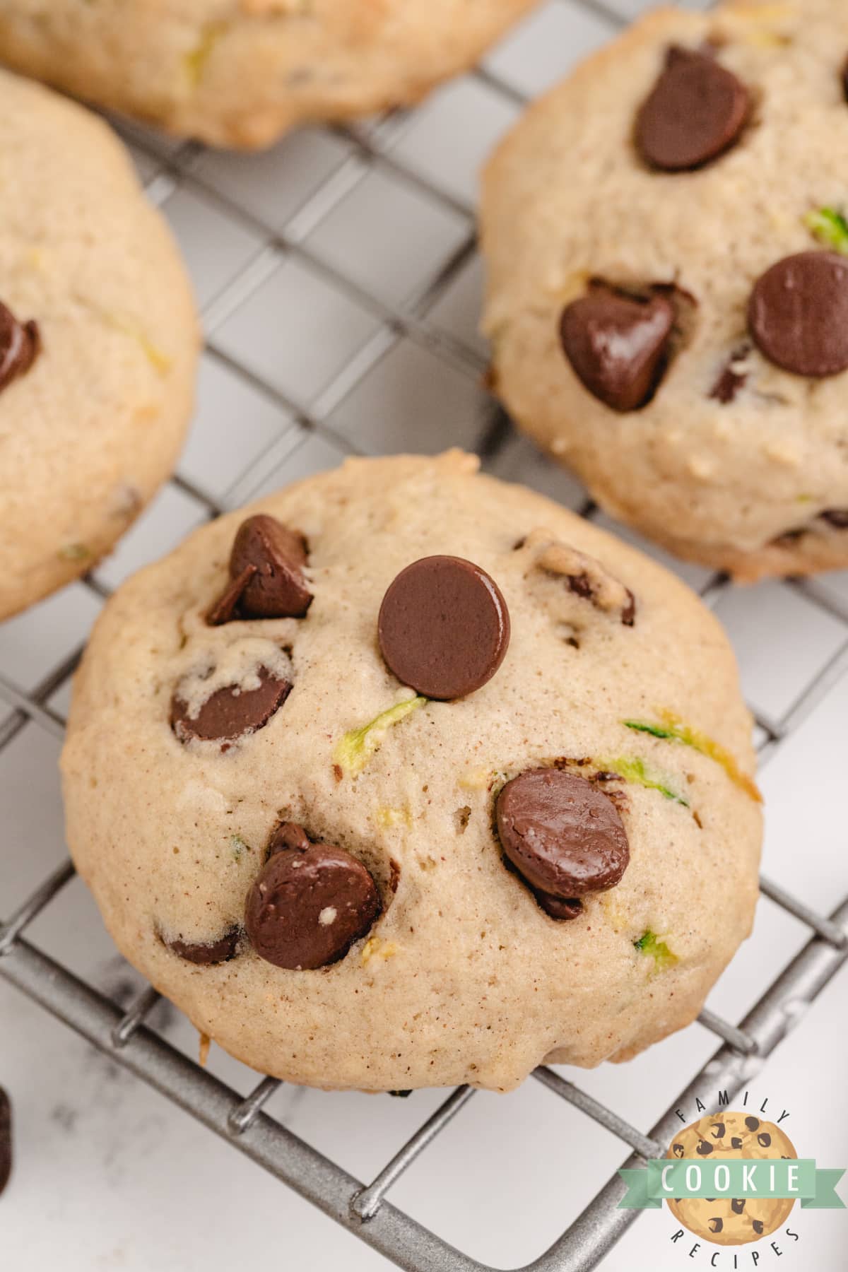 Zucchini Chocolate Chip Cookies are delicious and packed with zucchini. These chocolate chip cookies are the perfect way to sneak in some veggies and use up all the zucchini from your garden!