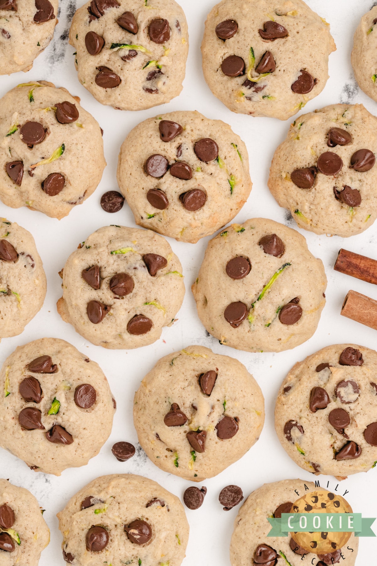 Chocolate chip cookies with zucchini.