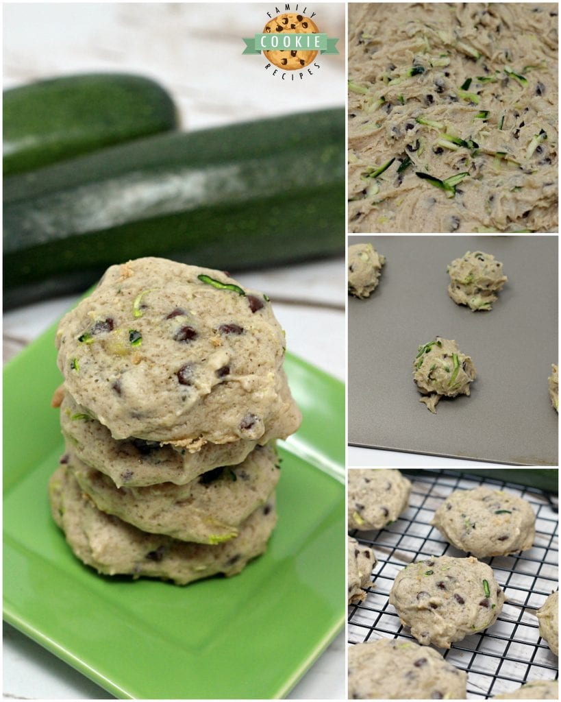 Step-by-step photos and instructions on how to make Zucchini Chocolate Chip Cookies.