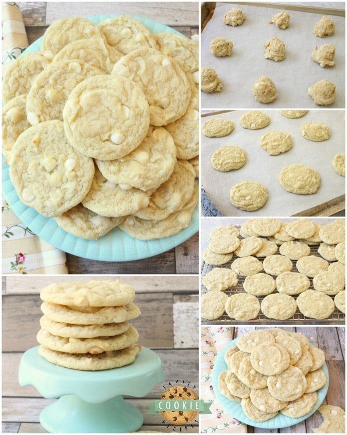 banana pudding cookies with white chocolate chips