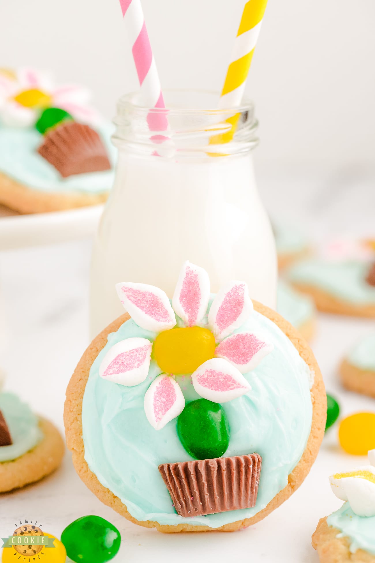 marshmallow flower cookies