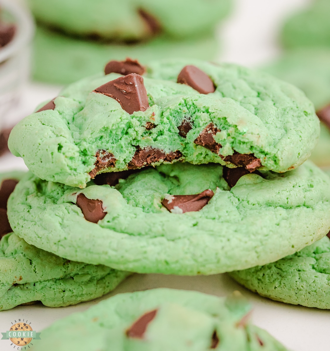 mint chocolate chip cookies