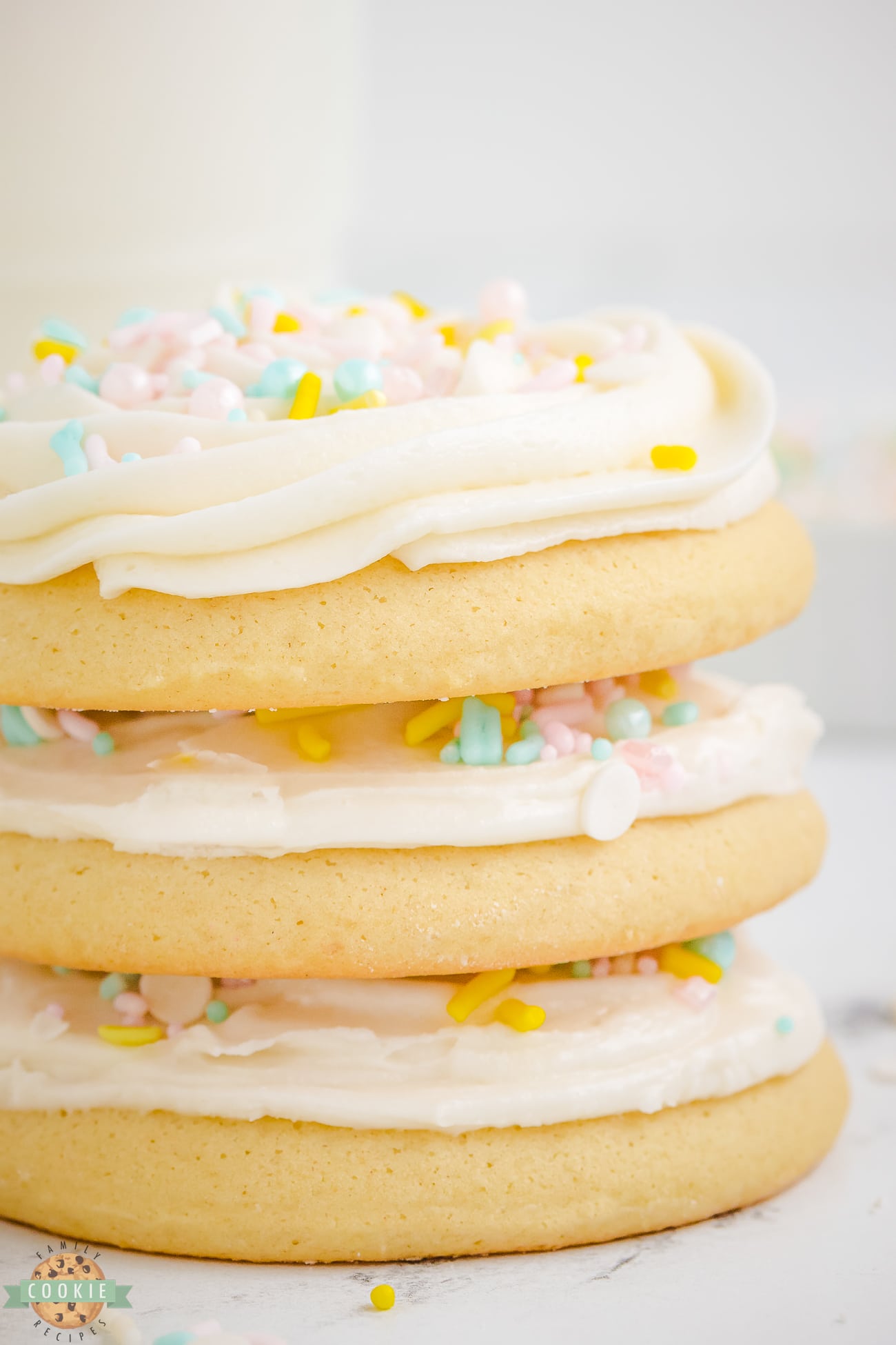 stack of sugar cookies