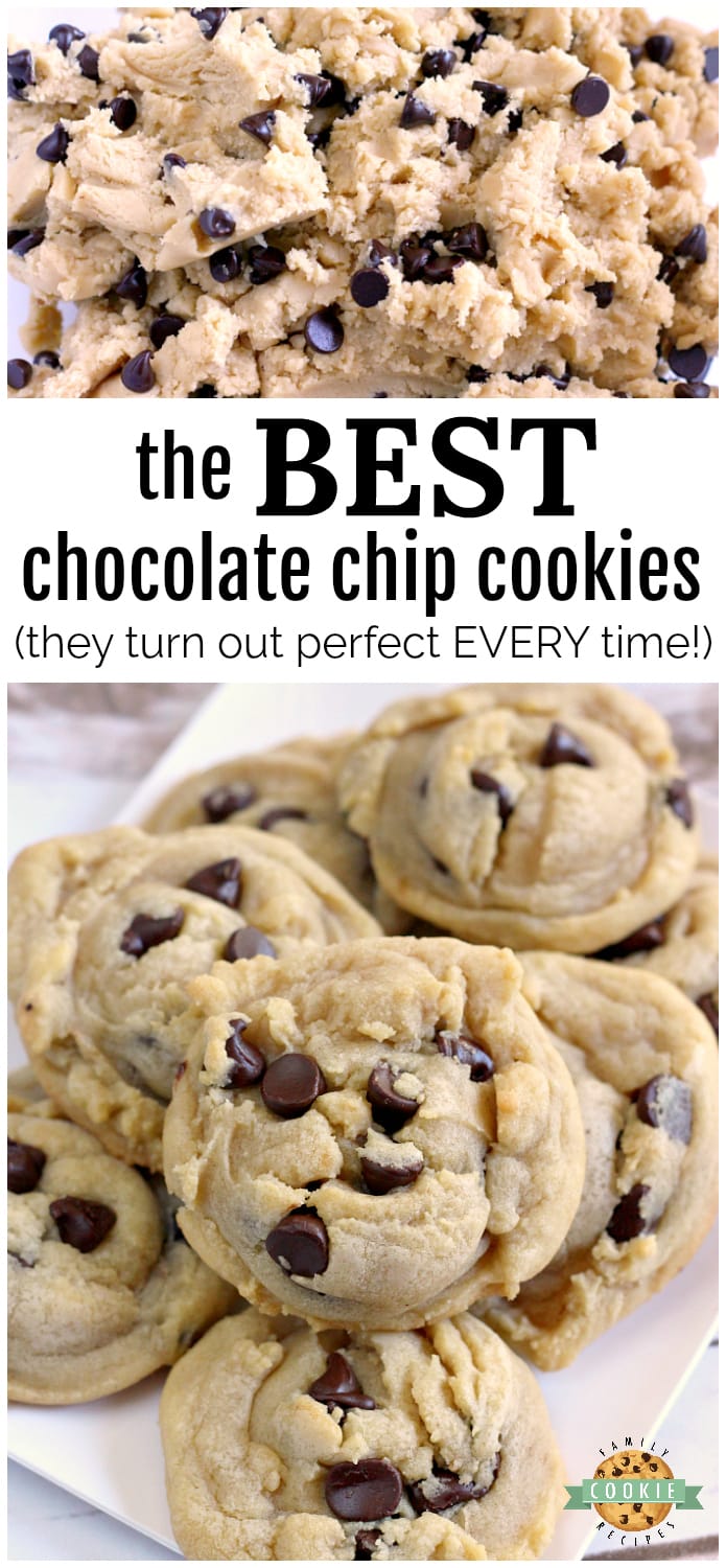 The best Chocolate Chip Cookies are soft, chewy and easy to make too! After trying dozens of different chocolate chip cookie recipes, I decided that I like this one the best! via @buttergirls