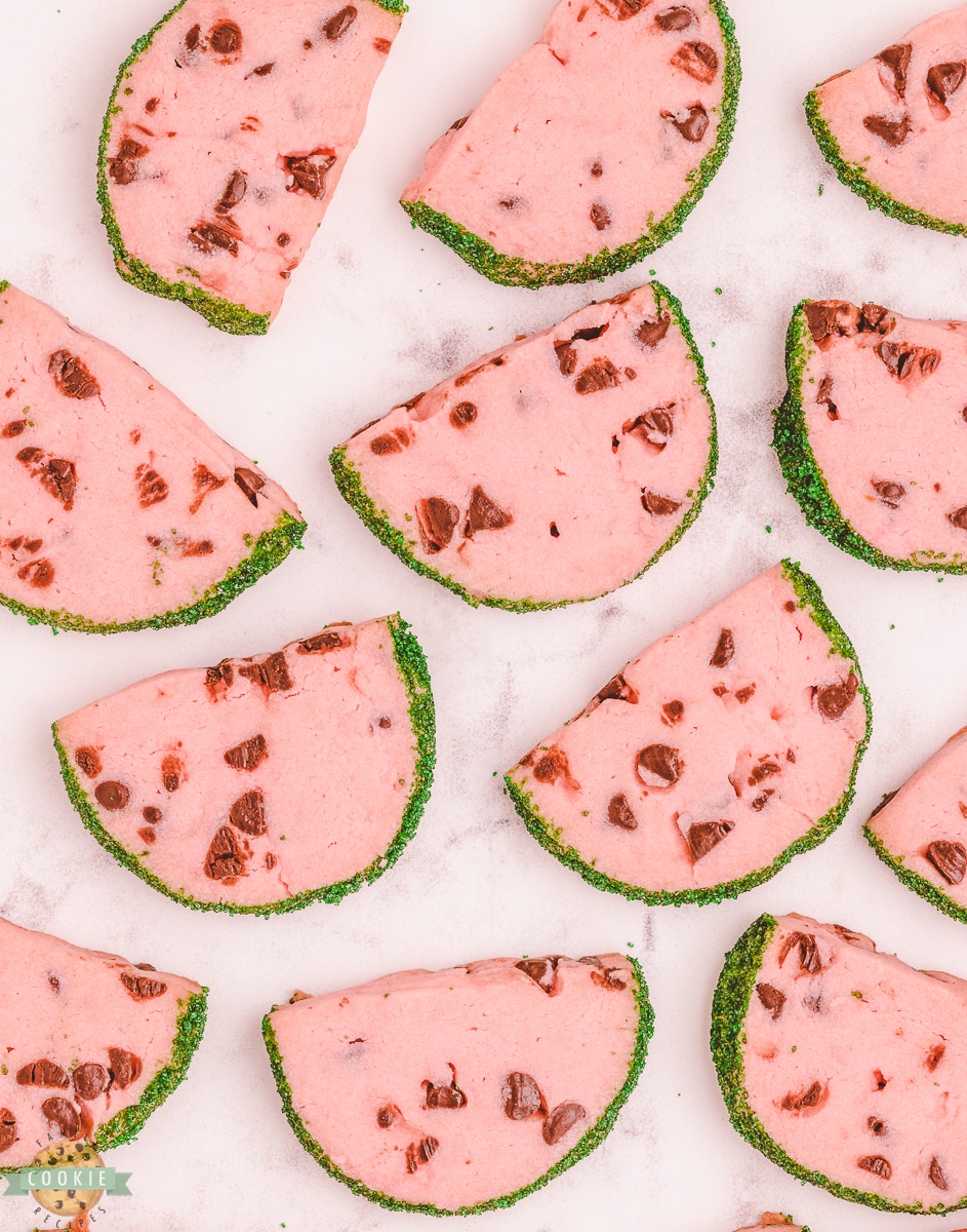 cute slice and bake watermelon cookies