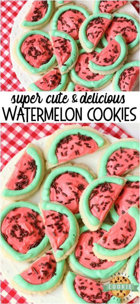 WATERMELON SUGAR COOKIES - Family Cookie Recipes