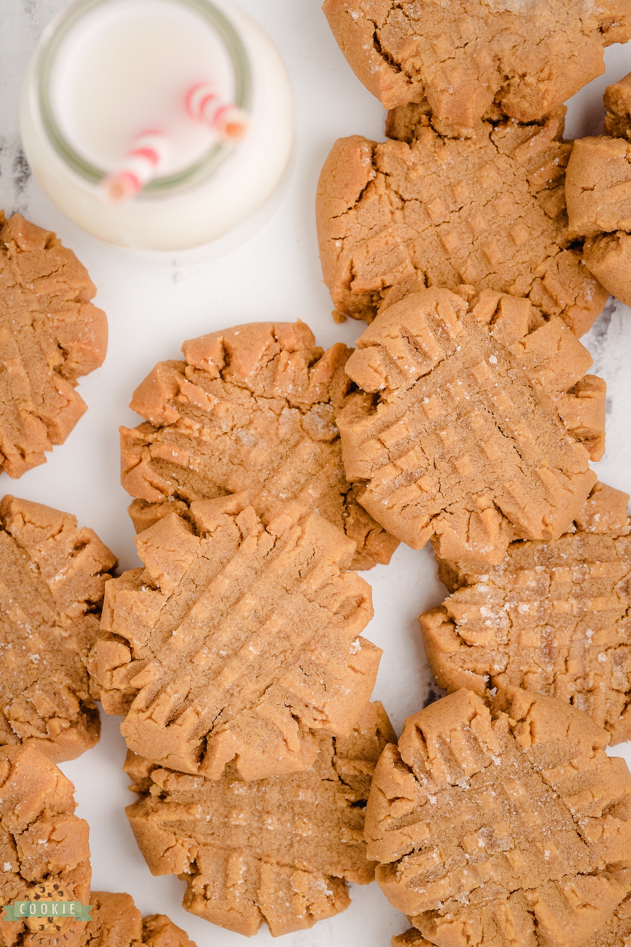 easy peanut butter cookies and milk