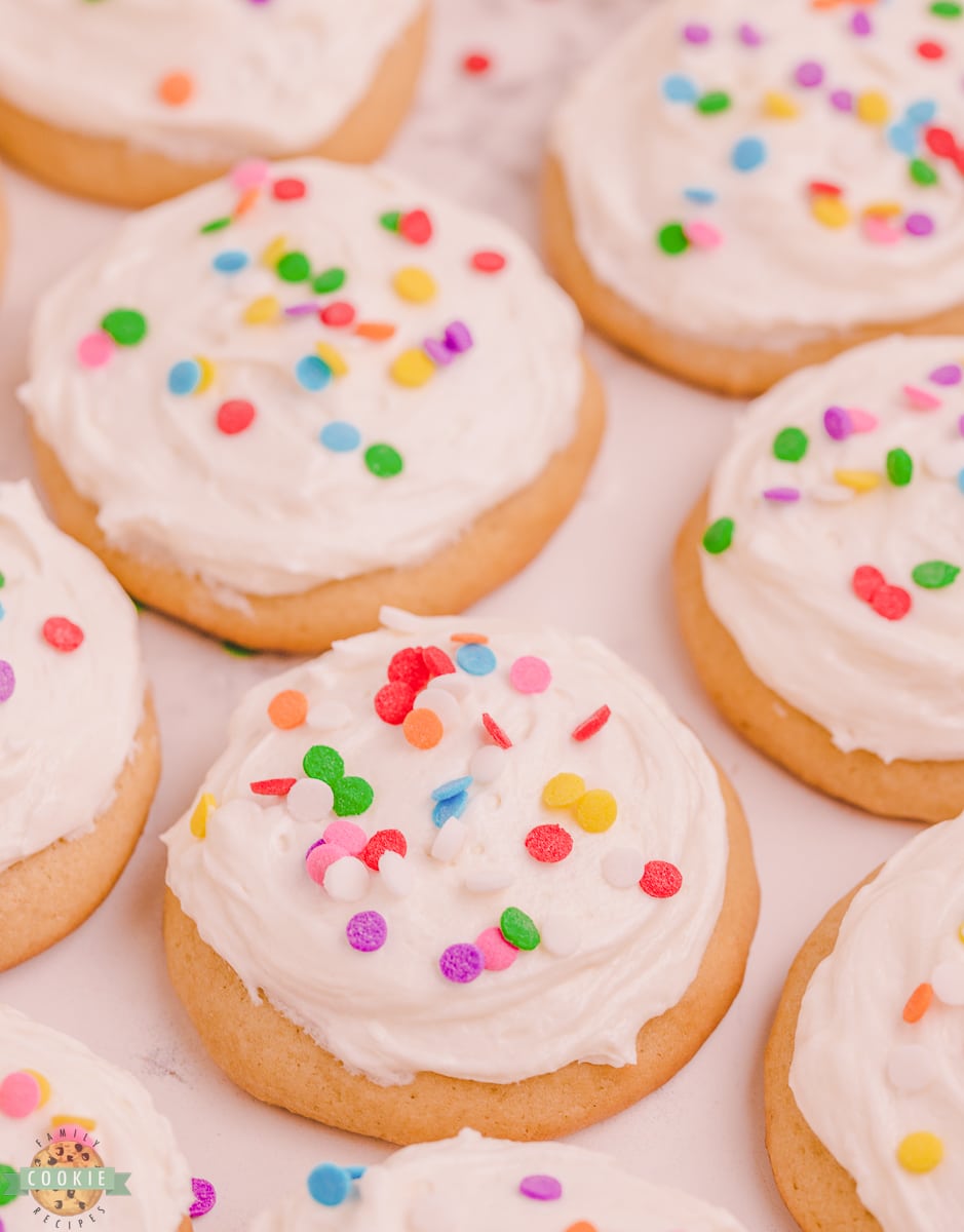 thick soft buttermilk cookies with frosting