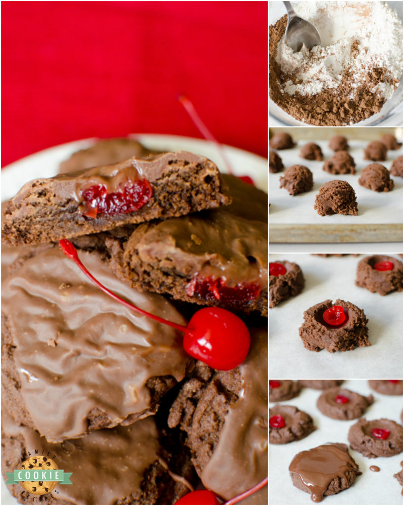 Step-by-step instructions and photos on how to make Double Chocolate Cherry Cookies.