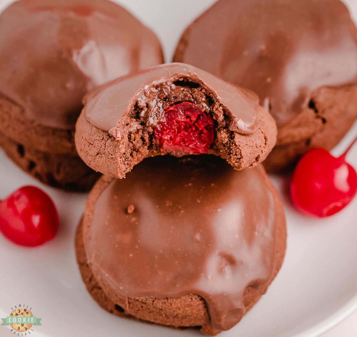 double chocolate cherry cookies