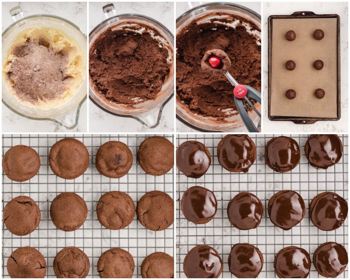 how to make double chocolate cherry cookies