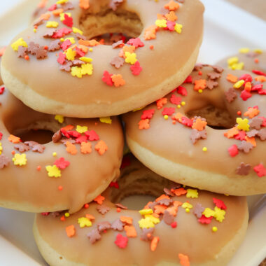 maple donut cookies on a plate