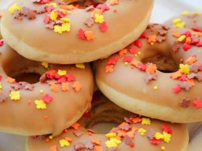maple donut cookies on a plate