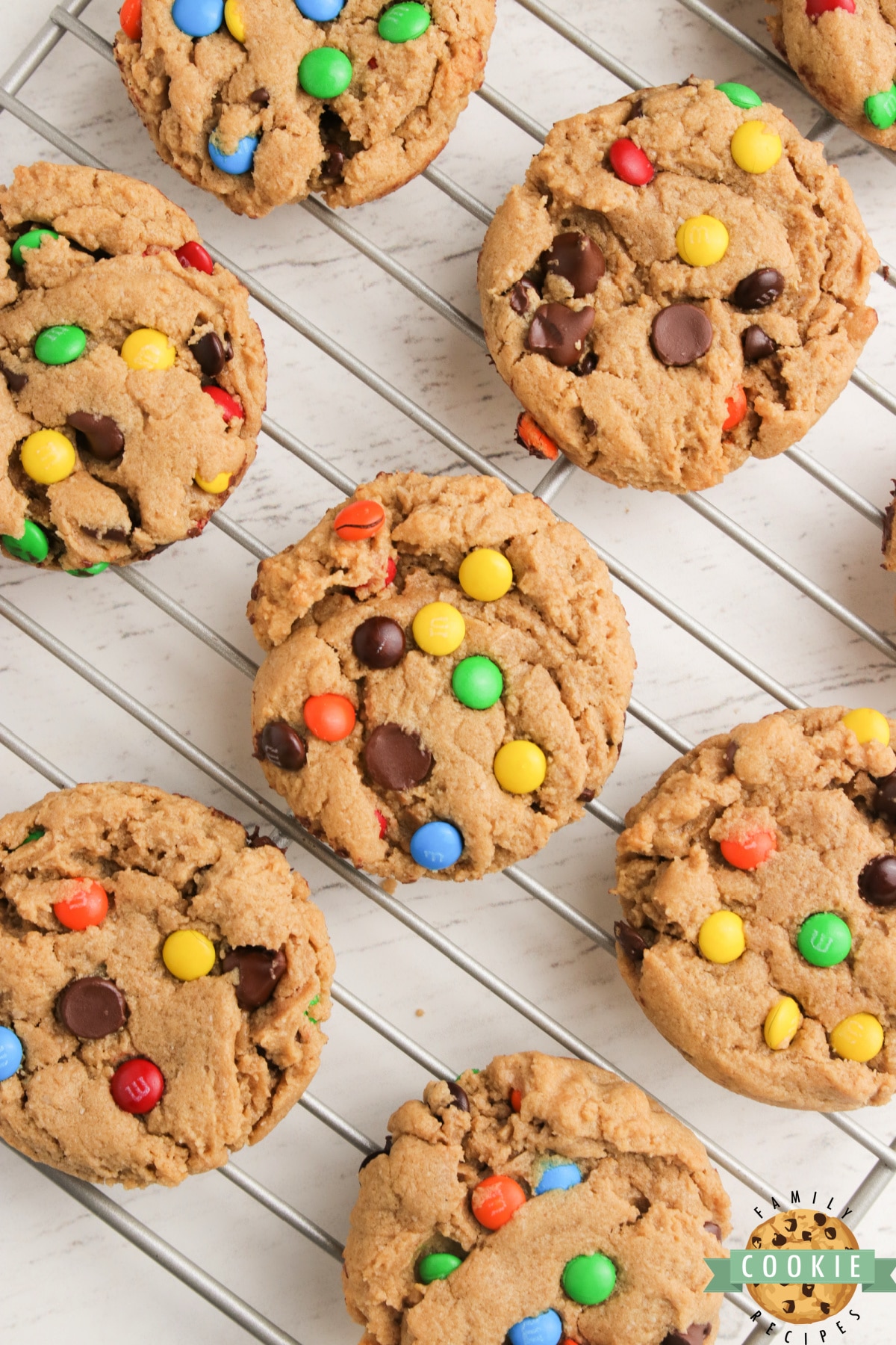 The Best Monster Cookies are made with peanut butter, chocolate chips, M&Ms and oatmeal! All of your favorite cookie flavors combined in one delicious cookie!