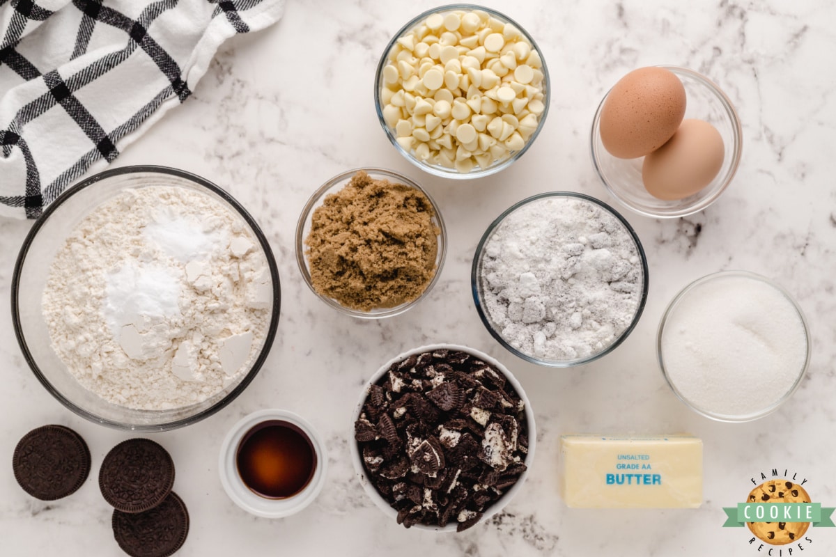 Ingredients in Cookies & Cream Cookies