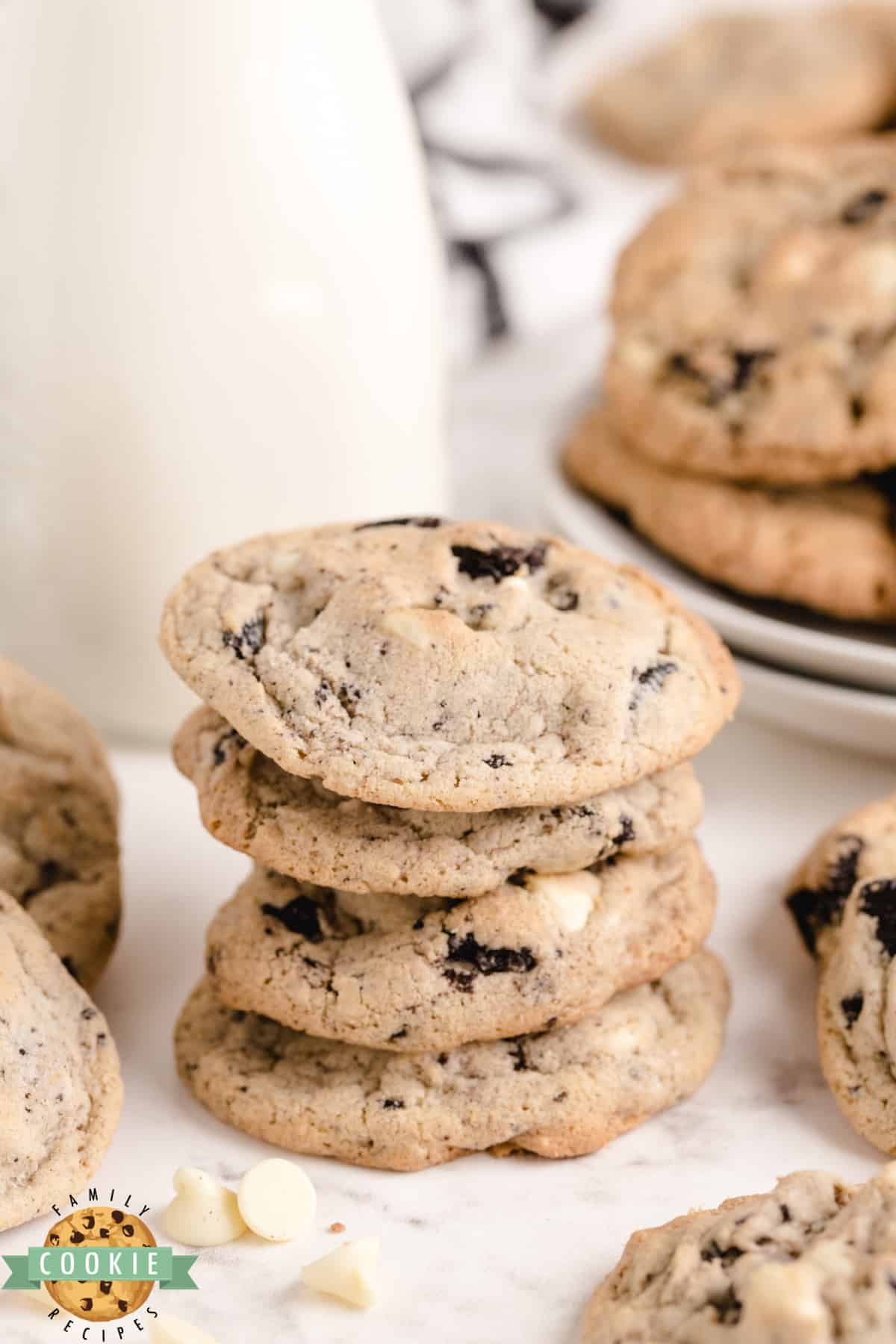 Cookies with crushed Oreos and pudding mix