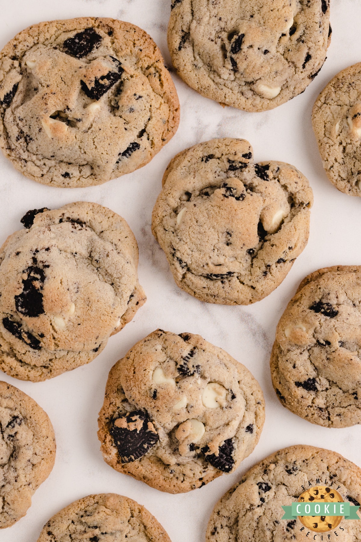 Cookies & Cream Cookies are made with Oreo pudding mix and crushed Oreo cookies. A deliciously soft and chewy cookie recipe that is sure to be a favorite!