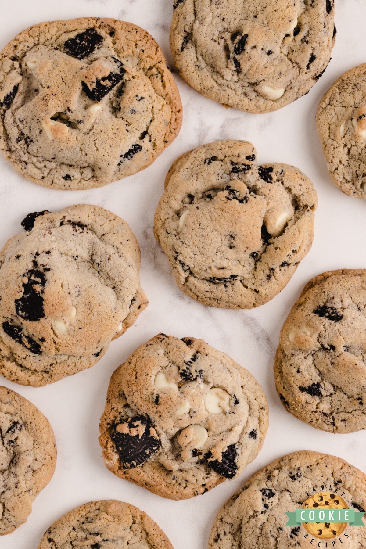 Cookies and Cream Cookies are made with Oreo pudding mix, crushed Oreo cookies, and white chocolate chips! Soft and chewy cookies that everyone goes crazy over! 