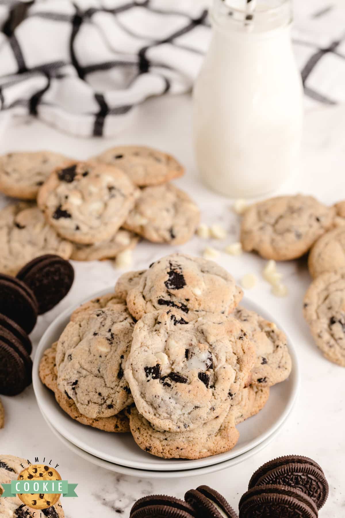 Cookies with crushed Oreos and pudding mix