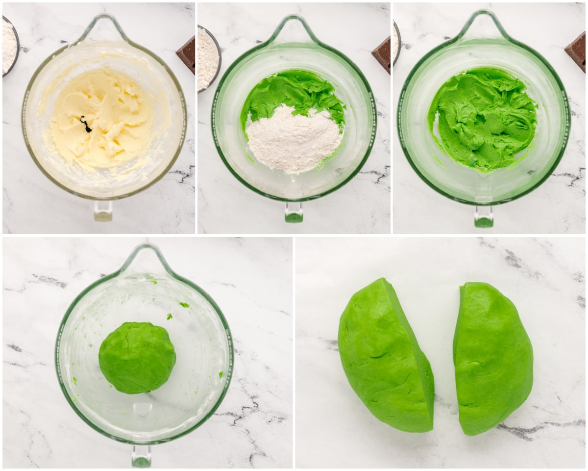 how to make green mint cookies