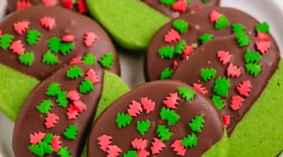 green mint Christmas cookies