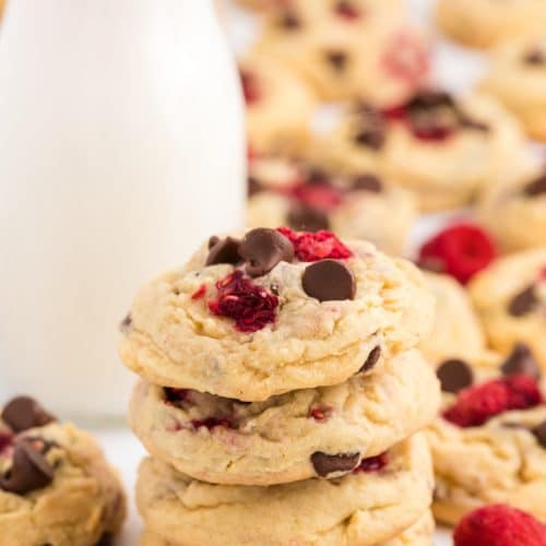 Raspberry Chocolate Chip Cookies - Family Cookie Recipes