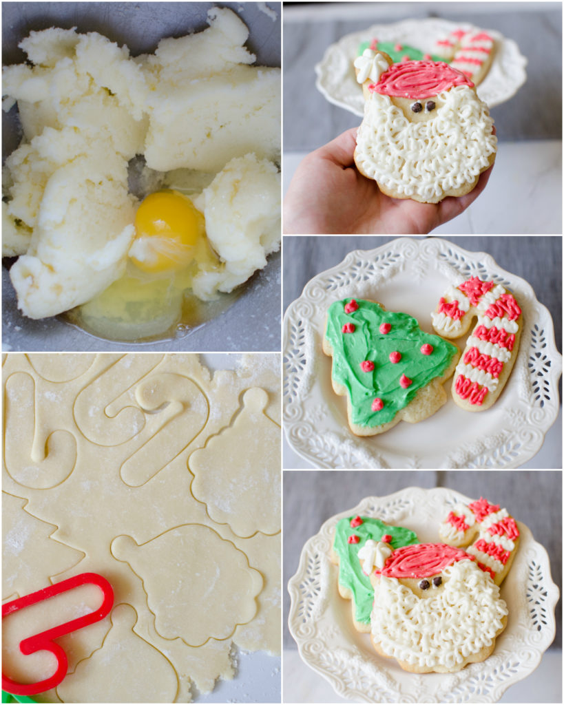 Christmas Sugar Cookies are a necessary holiday tradition at our house! This simple sugar cookie recipe produces soft, chewy and delicious cut-out cookies that can be decorated with a simple 4-ingredient buttercream frosting.