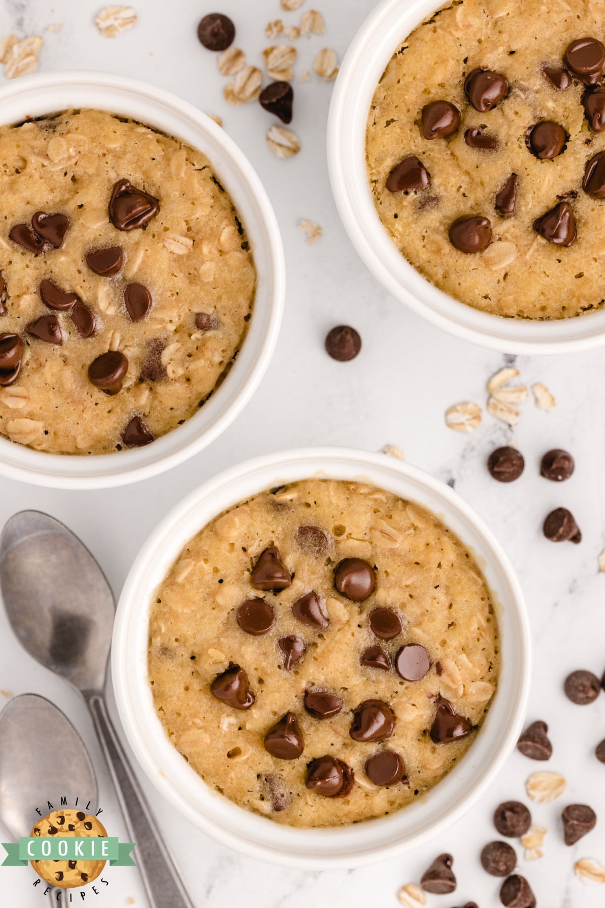 Microwave Oatmeal Chocolate Chip Cookies