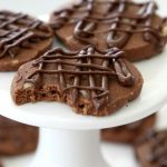 Chocolate Pecan Shortbread Cookies made by adding chopped pecans to our buttery chocolate shortbread then drizzling them with melted chocolate. These incredible shortbread cookies melt in your mouth and have the best chocolate flavor!