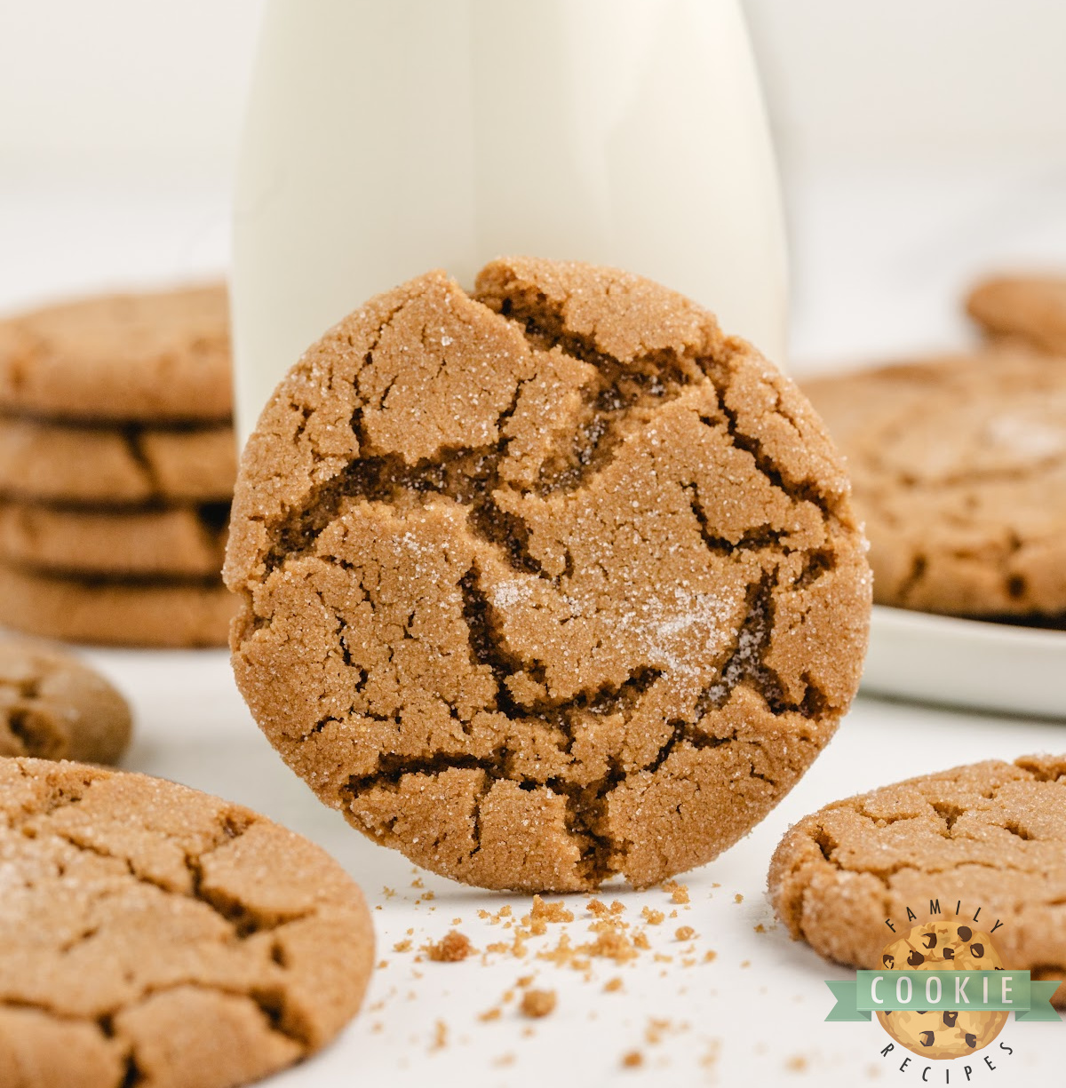 Soft Gingerbread Cookies are chewy, flavorful, and full of molasses, cinnamon, and ginger — a cozy holiday favorite that stays soft for days!