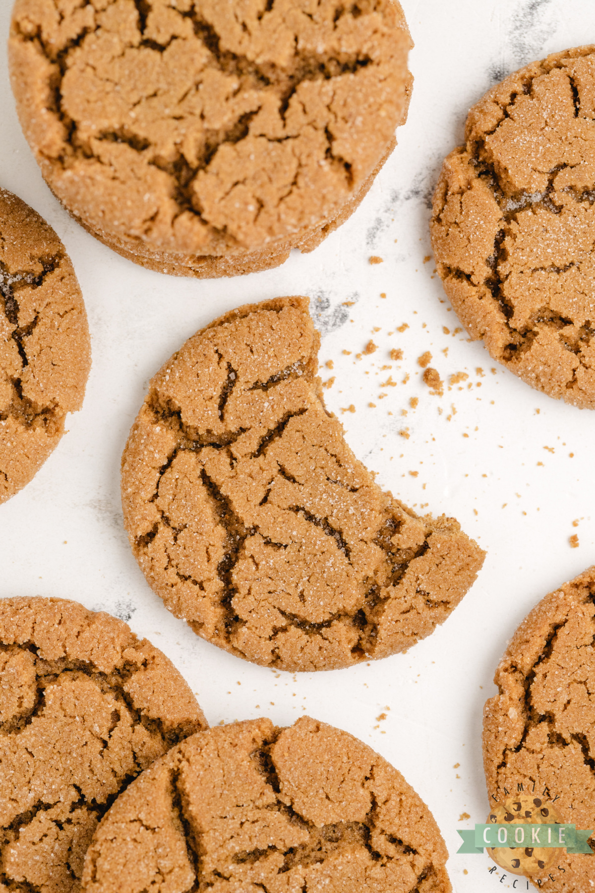 Half-eaten Soft Gingerbread Cookies recipe.