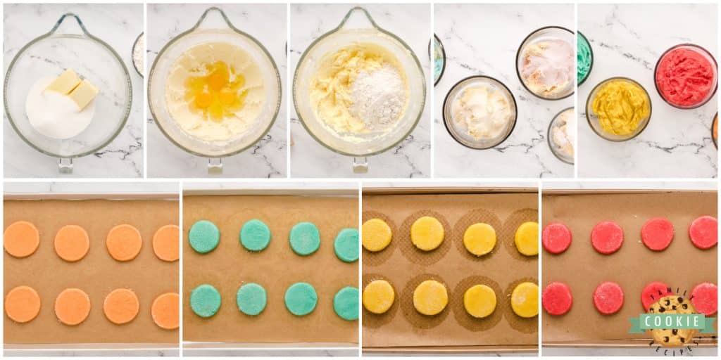 Step by step instructions on how to make Jello Sugar Cookies