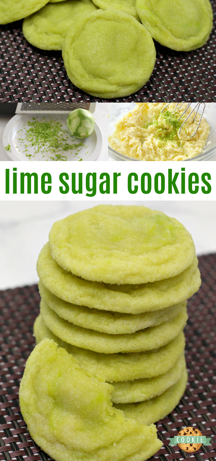 Lime Sugar Cookies are soft, delicious and packed with lime flavor! This cookie recipe is so simple and everyone loves these sugar cookies with a fun little twist of lime!