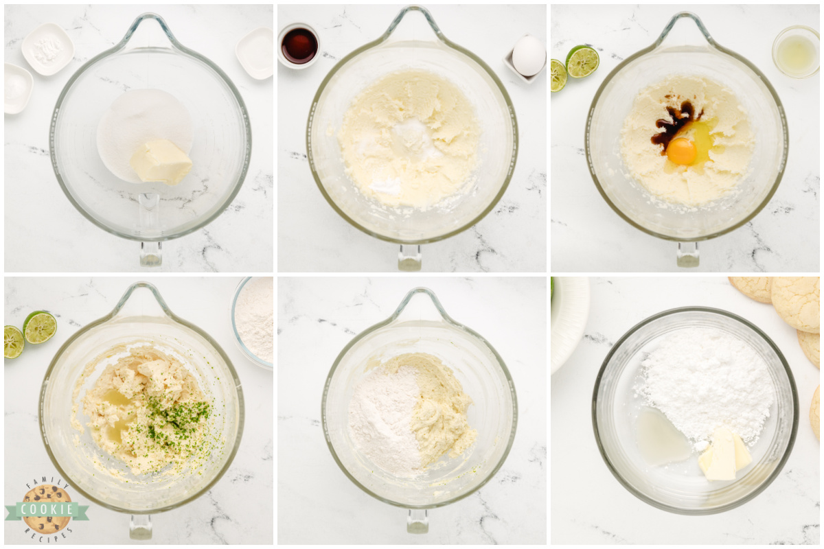 Step by step instructions on how to make Lime Sugar Cookies.