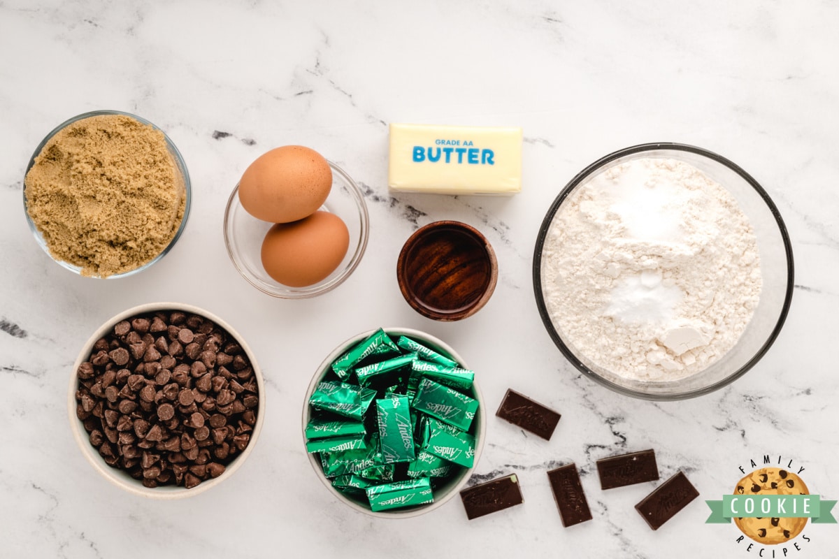 Ingredients in Andes Mint Chocolate Cookies